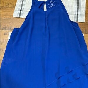 New York & Company Royal Blue Sleeveless Blouse